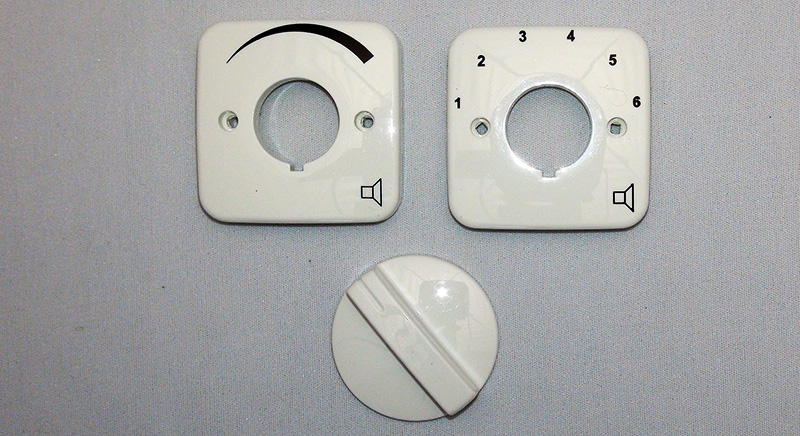 Oberteile für Lautstärkesteller 
          und Programmwahlschalter 
          Busch Jaeger Duro 2000 reflex SI alpinweiss