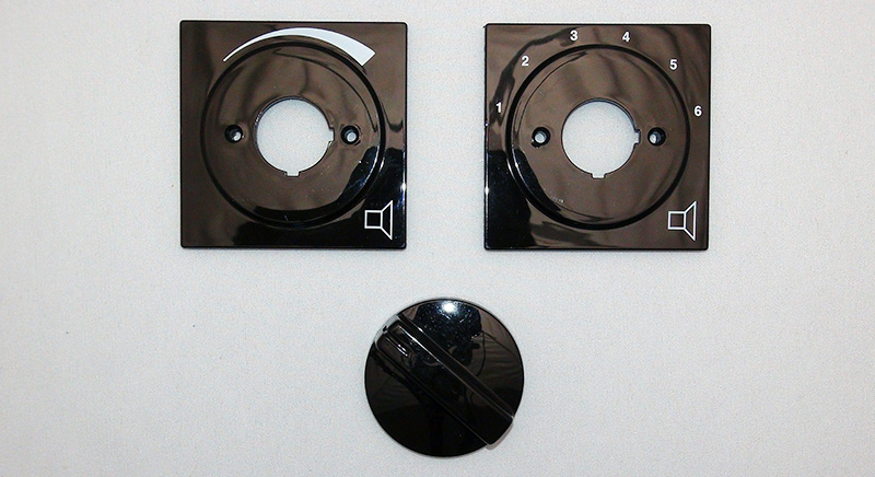 Oberteile für Lautstärkesteller und Programmwahlschalter GIRA S-Color braun