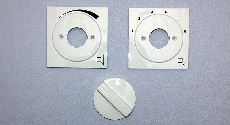 Oberteile für Lautstärkesteller und Programmwahlschalter GIRA S-Color reinweiss